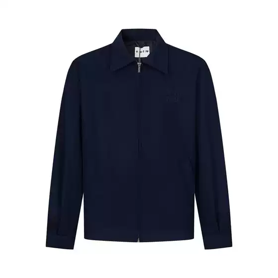 Nanyou Premium MIU Miu Family 25S Logo Appliqué Embroidered Turn-Down Collar Zip Jacket Minimalist Elegant Design Factory Direct