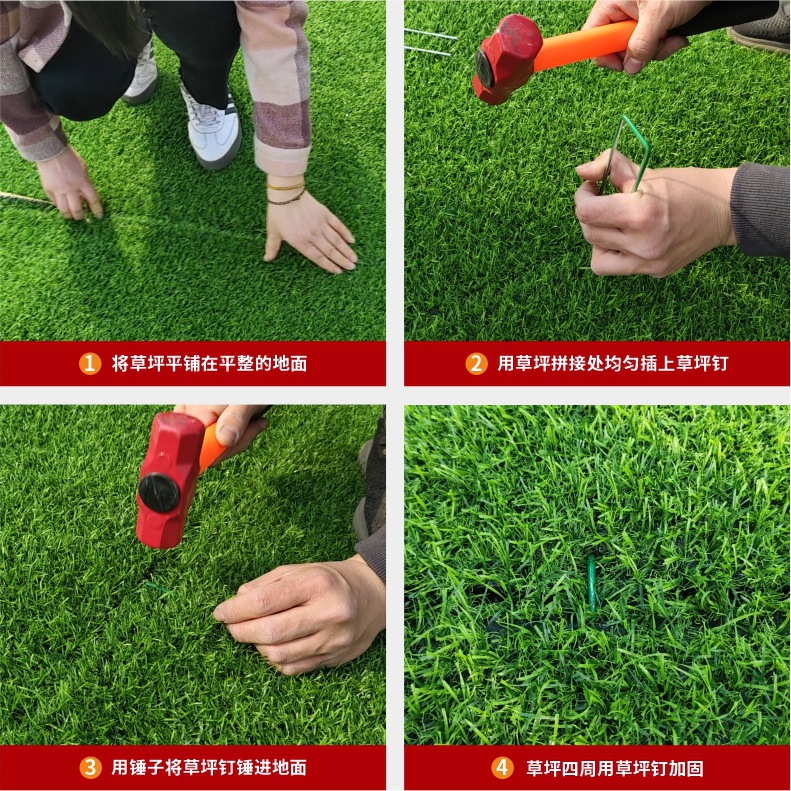 Uñas de césped en forma de U pintura verde uñas de césped uñas verdes uñas de jardinería titular de uñas césped de simulación