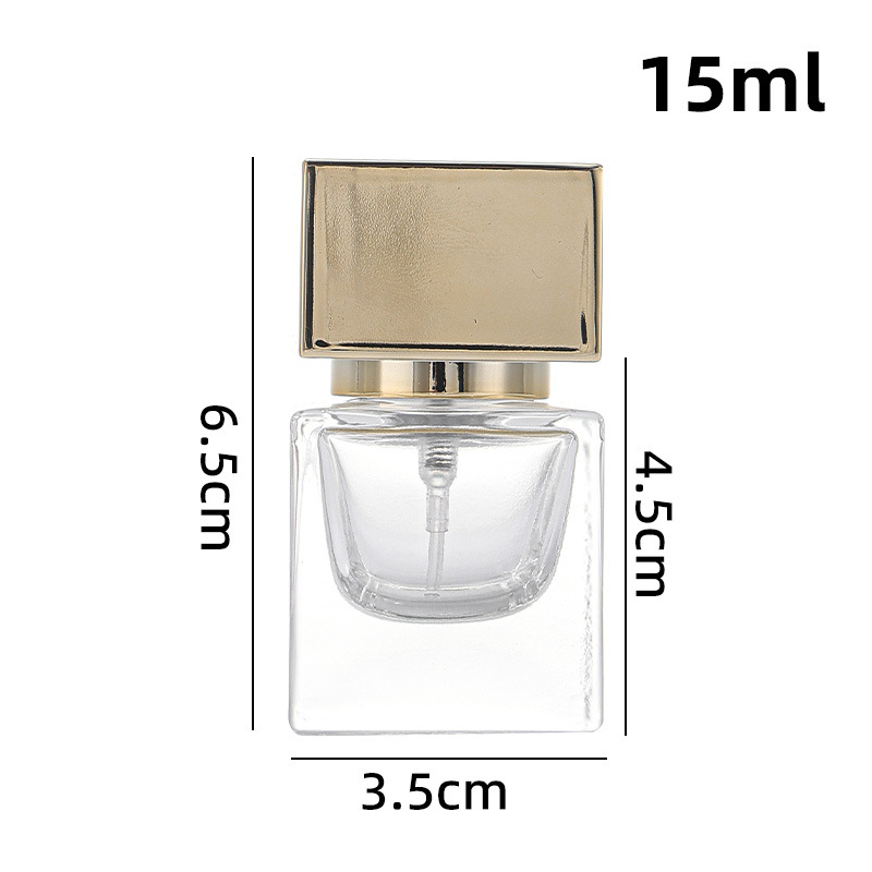 15ml botellas de perfume transparentes botellas de perfumes prensadas botellas de spray botellas de cosméticos botellas de vidrio de muestra pequeña botella de fragancia