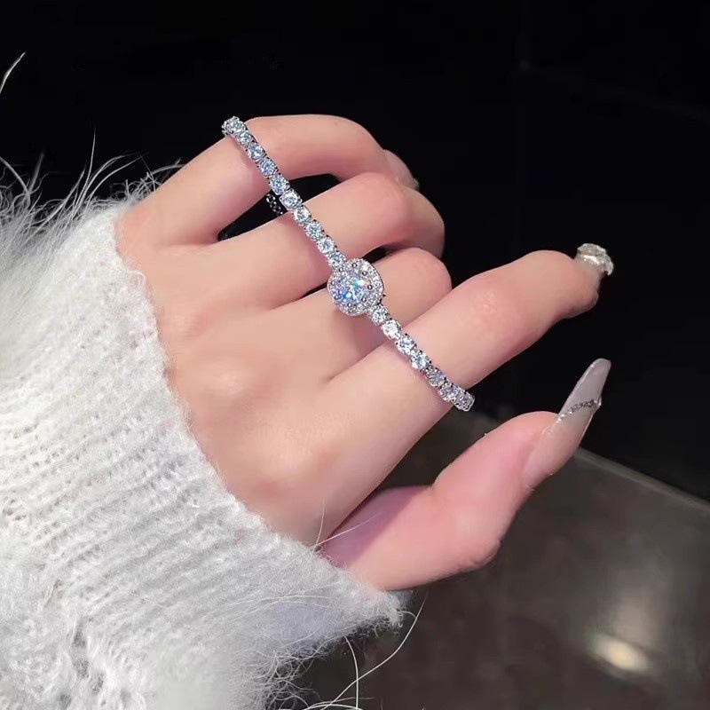 高级感超闪满钻手链女轻奢ins风小众设计手环2025年新款爆款手饰|undefined