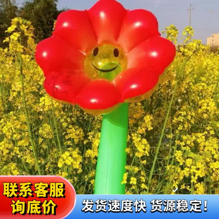 手持充气太阳花气球幼儿园花朵装饰毕业拍照道具六一儿童节布置品