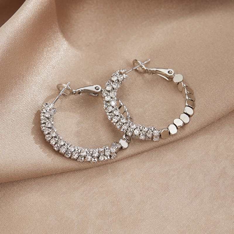 실버 - 깨진 실버 귀걸이 [색상 보존을 위해 리얼 골드로 전기도금]