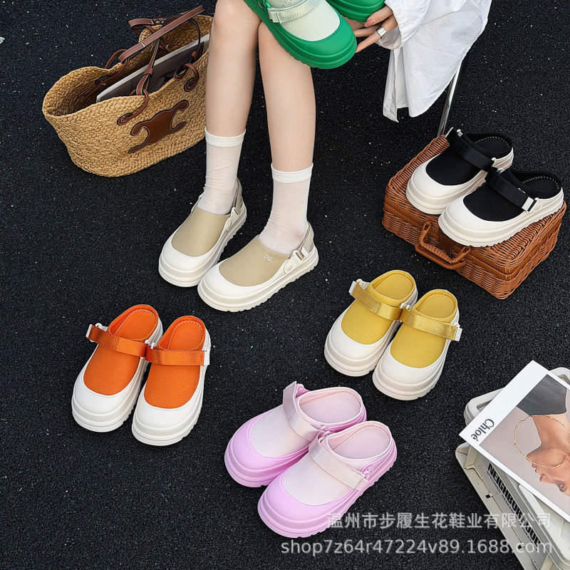 European Style Women's Sandals 2026 Summer Hot-Selling Slip-On Lazy Shoes Thick-Soled Height-Increasing Breathable Lightweight Beach Shoes European Style Women's Sandals 2026 Summer Hot-Selling Slip-On Lazy Shoes Thick-Soled Height-Increasing Breathable Lightweight Beach Shoes