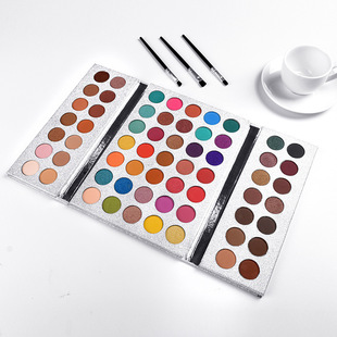 Cross-Border Exclusive Supply of European and American Makeup, Long-Lasting Matte and Shimmer Stage Makeup, 63-Color Eyeshadow Palette, Large Size, Non-Smudging