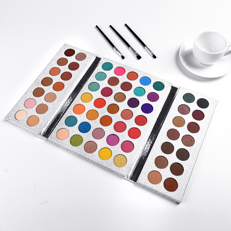 Cross-Border Supply for European and American Makeup, Matte and Pearlescent Stage Makeup, 63-Color Eyeshadow Palette, Non-Smoky Makeup, Long-Lasting and Colorful Cross-Border Supply for European and American Makeup, Matte and Pearlescent Stage Makeup, 63-Color Eyeshadow Palette, Non-Smoky Makeup, Long-Lasting and Colorful