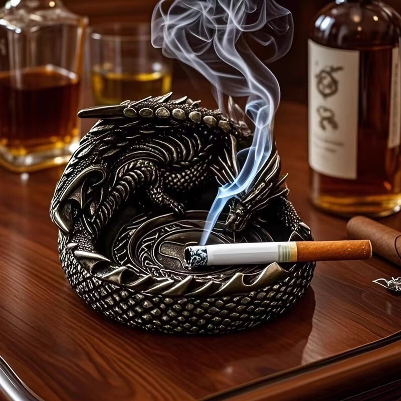 塔格奥龙形欧式家用烟灰缸创意个性潮流多功能时尚男生生日礼品|undefined