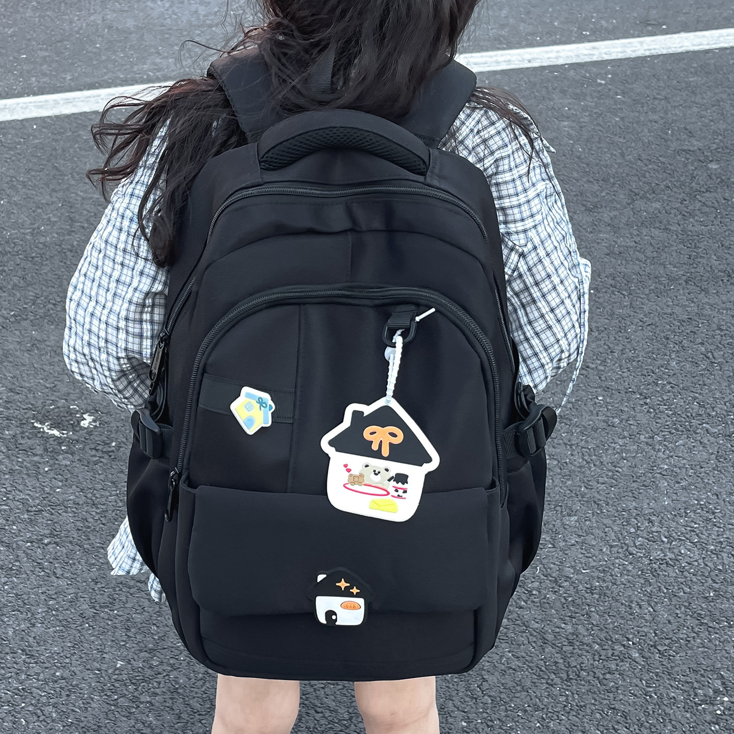 Mochila encantadora mochila japonesa nueva 2026 mochila escolar de gran capacidad estudiante adolescente tarjeta de aprendizaje de viaje a la ventilación