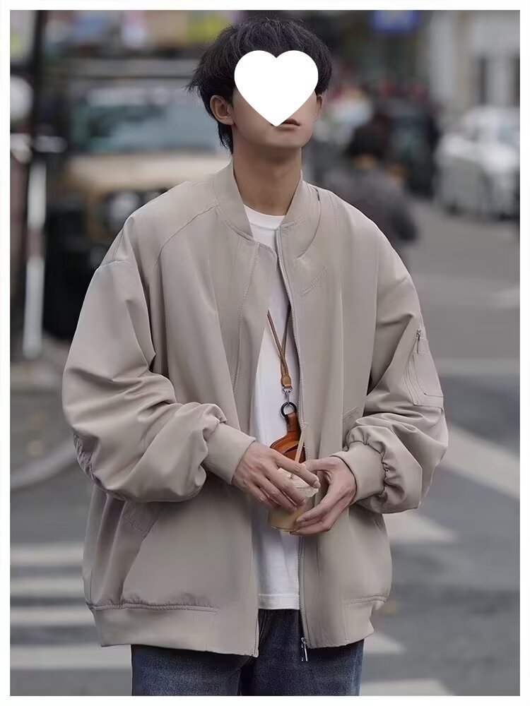 Herren Piloten Baseballjacke Mit Stehkragen Für Den Herbst_voghion.com