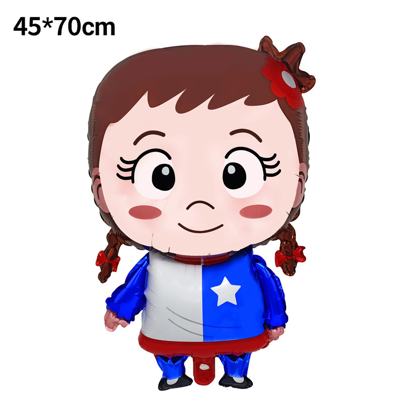 Globo de aluminio redondo de 18 pulgadas con bandera de Chile, para Día Nacional