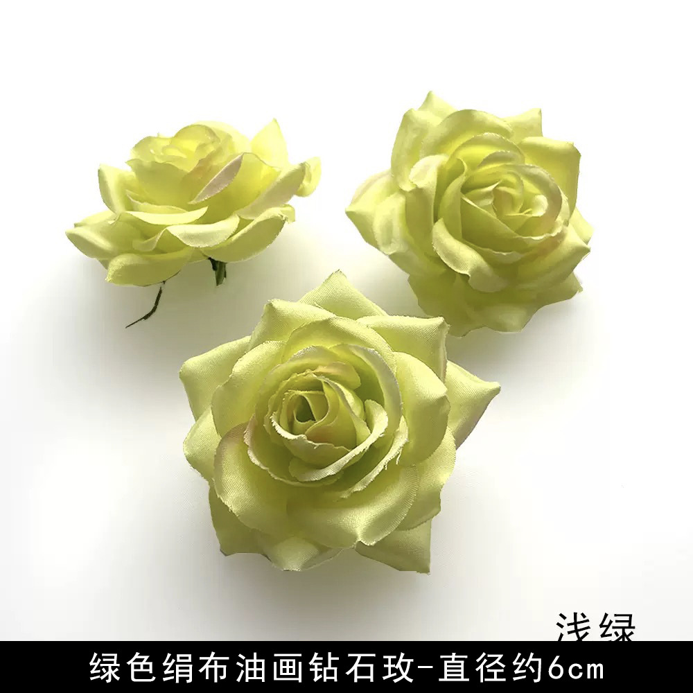 Simulación verde flor al por mayor flor falsa hecha a mano material pinza de flores accesorios de tocado de flor pequeña decoración del salón de bodas