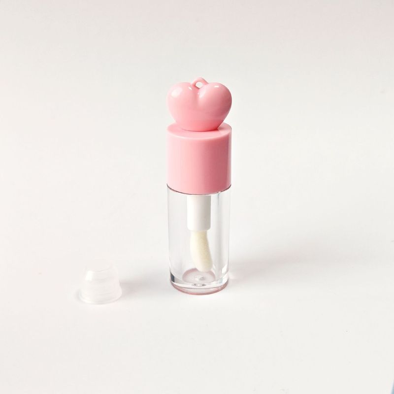 现货2.5ml/4ml/5ml/6ml粉色唇彩管爱心头带挂件唇釉瓶液体腮红管|undefined