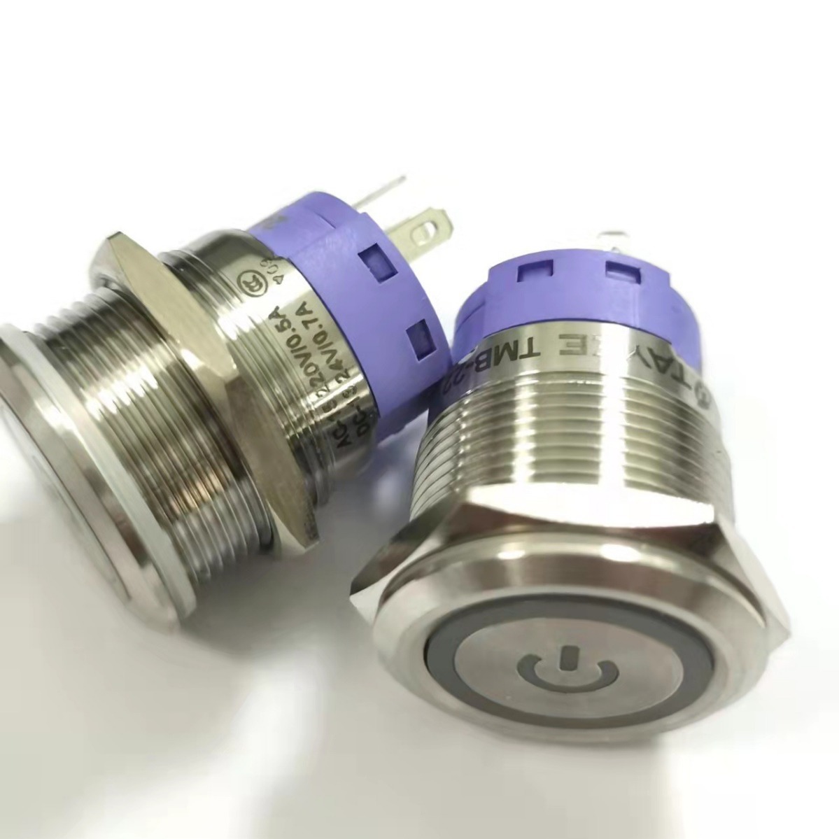 TAYEE天逸金属一体按钮TMB22-PSDE11-J 电源指示灯按钮 自锁按钮