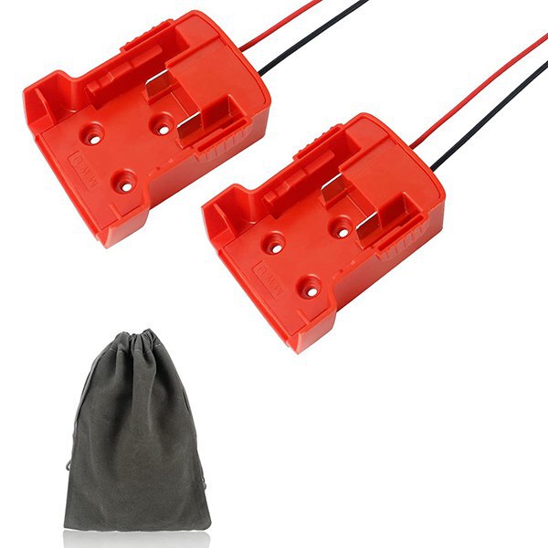 1 Set Red Abs+Metal for Milwaukee's 2 Pack Power Wheel Adapter for Electric