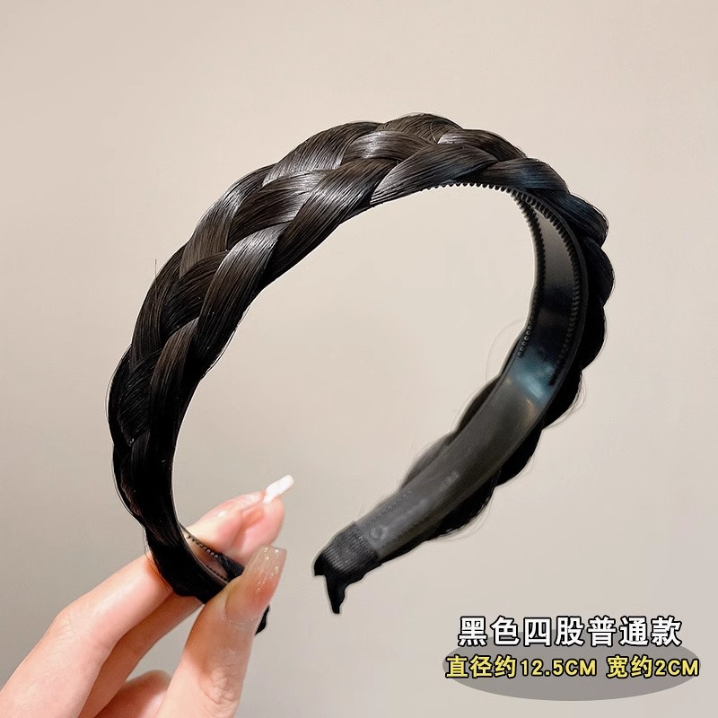 Bandas de cabello para mujeres 2025 nueva peluca de trenza de torsión en un toque de cabello corto bandas de cabello de alta calidad estilo extranjero estilo de moda tarjeta de cabello