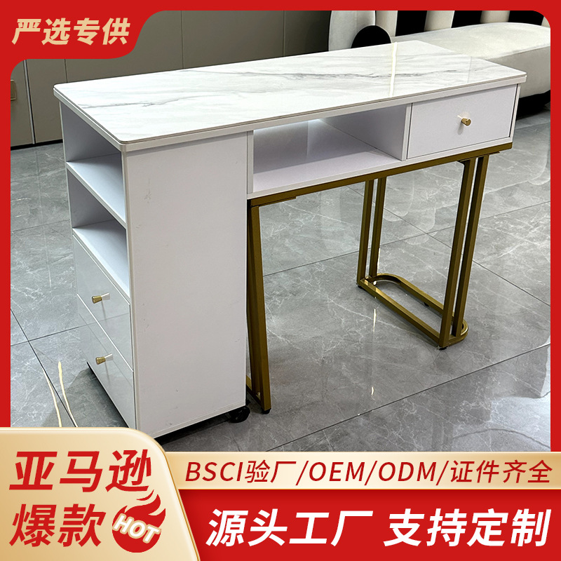 Mesa y silla de manicuras de moda en línea, simple y económica, mesa de manicuras de estilo japonés, mesa de manicuras de doble persona