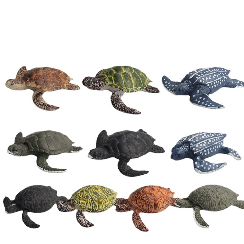 Modelo animal de simulación juguete múltiple tortuga muñeca adornos de plástico modelo de juguete animal modelo de mesa de arena escena