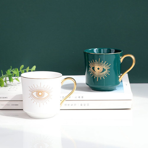 Turkish hand-painted coffee cup tea cup blue eye gift box devil eye mark ceramic cup