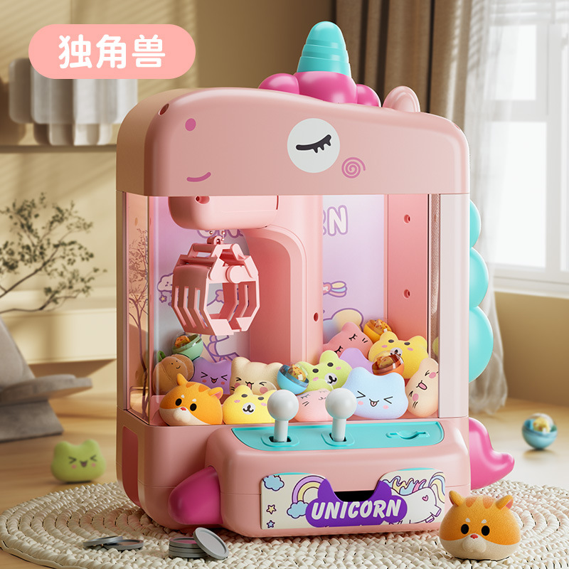 Máquina de garras de dibujos animados de dinosaurios Clip de juguete para niños transfronterizos Máquina de gashapon para hombres y niñas Juguetes de máquina de garras de cumpleaños