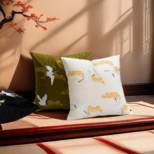 新中式客厅沙发抱枕古典中国风床头靠垫酒店样板间靠枕轻奢腰枕套