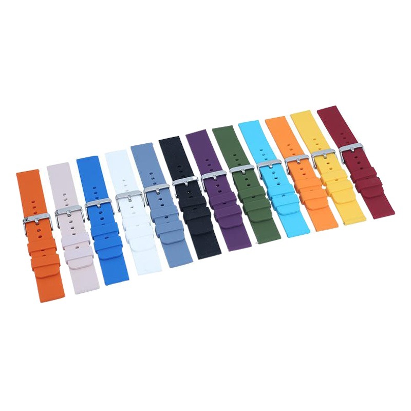 Suitable for Huawei and Samsung Universal Silicone Watch Straps, Available in Multiple Sizes from 10mm to 22mm