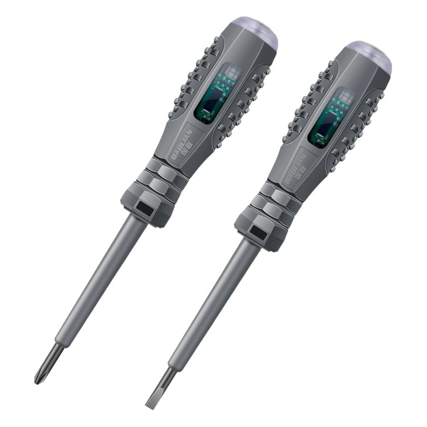 Электрик бытовой многофункциональный тест электрическая ручка крест одно слово Светодиодная точка останова с покрытием инспекционная Магнитная отвертка