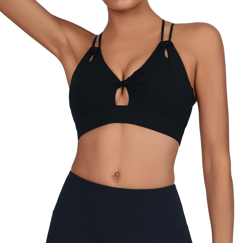 Deportes transfronterizos europeos y estadounidenses belleza interior espalda de alta resistencia envuelta pecho antichoque fitness yoga correr cinturón bra