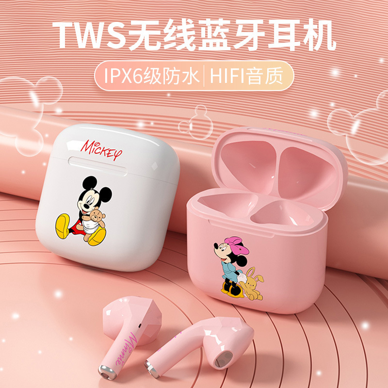 Disney Bluetooth Headset Wireless In-Ear Men's and Girls' Noise Reduction New High Sound Quality for Apple Huawei