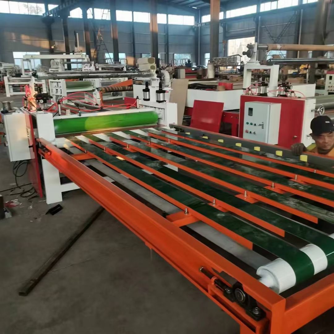 钢制防火门覆膜机 高光板亚克力贴膜机 自动断膜保护膜过膜机