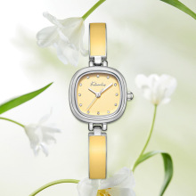 金米欧中古小方表至简镶钻气质休闲小巧女士钢带半镯手表批发跨境