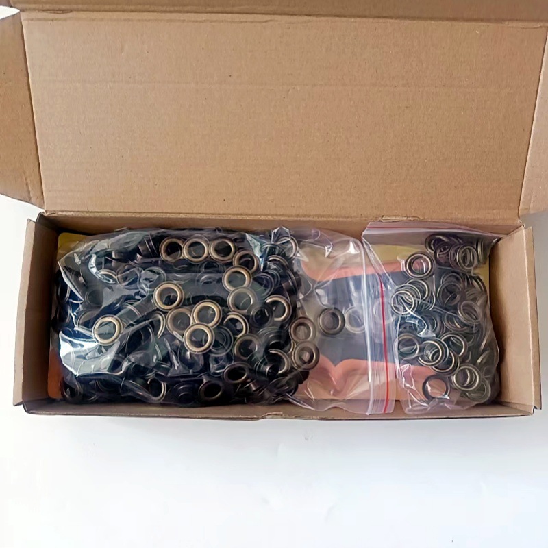 300 sets de oro agujeros aire con instalación alicates traje caja publicidad inkjet hebilla tela pantalla rack ojal cartel foto