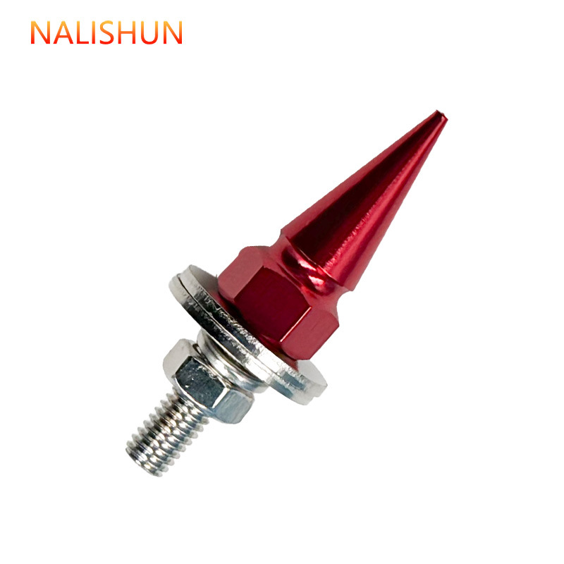 Tapa puntiaguda de matrícula de aleación de aluminio rojo