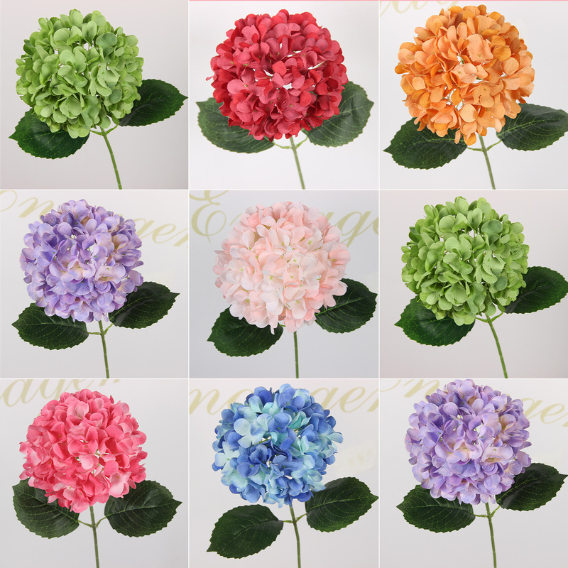 Artificial Flower Jade Hydrangea Lollipop Hydrangea Home Decoration Flower Arrangement Wedding Floral Snowball Flower Fake Flower