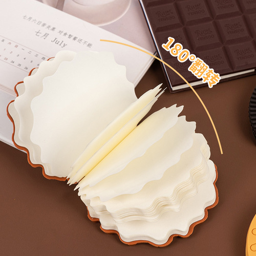 Yan She Creative Chocolate Cookie Shaped Notebooks for Students, Portable Shaped Notebooks with Blank Dots