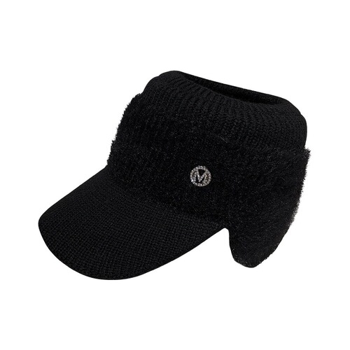 Beanie women's autumn and winter open-top thick ear protection warm duck billed hat Korean style versatile outdoor cold-proof knitted wool hat trendy