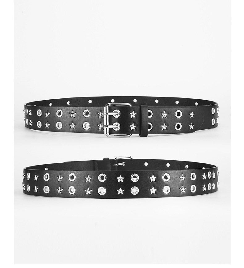 120g Weight Belt Classification Punk Streetwear Star Pu Leather Alloy Unisex Leather Belts