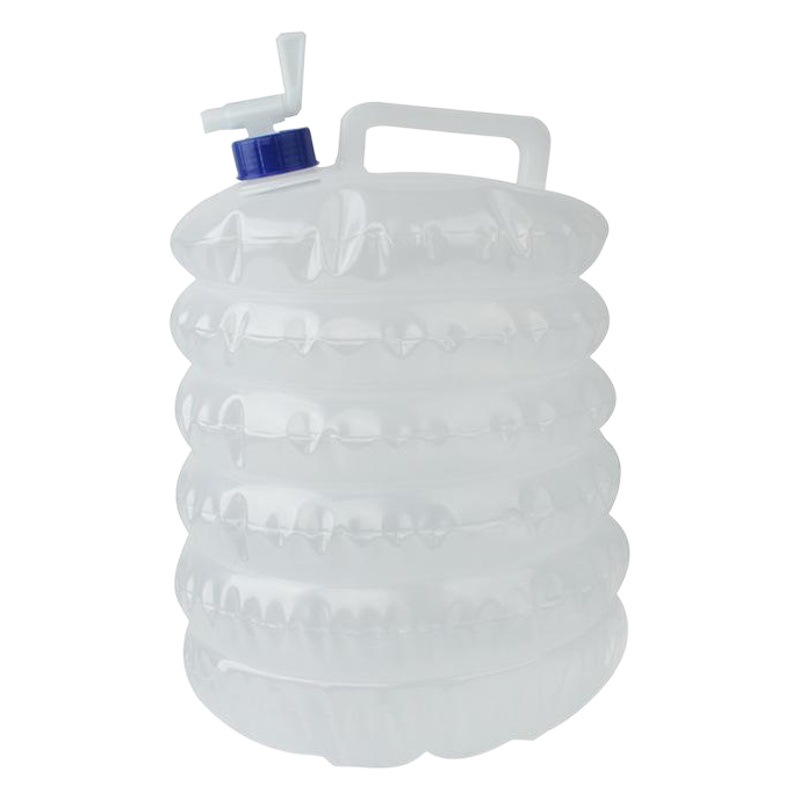 Outdoor PE telescopic bucket 10L portable folding water bag with faucet camping mountaineering car bucket wholesale
