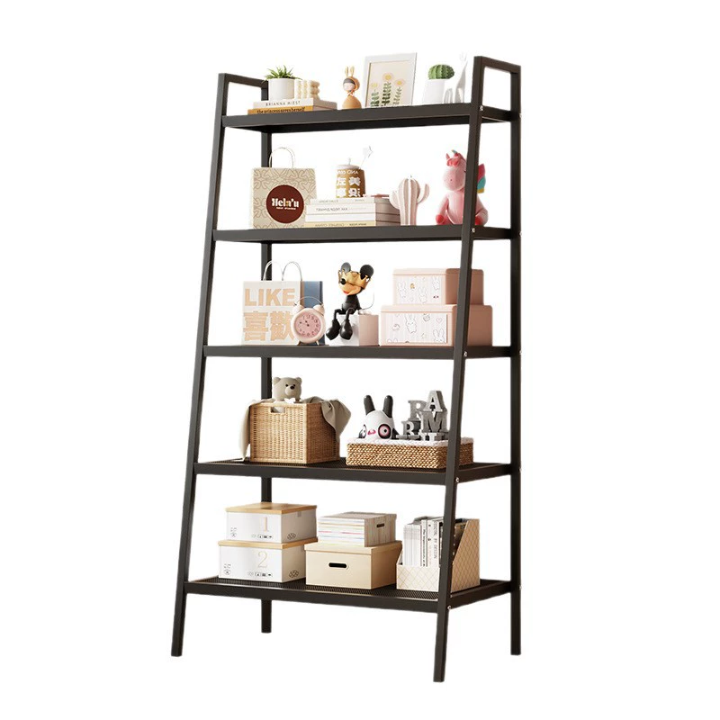 Floor-standing bathroom storage rack trapezoidal storage rack balcony bedroom storage rack dormitory living room multi-layer iron rack