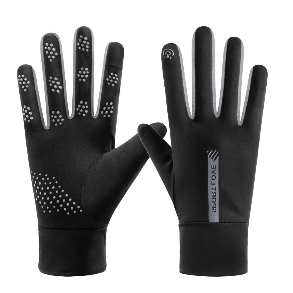 Guantes de protección solar de seda de hielo transpirables para mujer, modelos finos de alta elasticidad, conducción, antideslizante, antiultravioleta, ciclismo de verano, pantalla táctil de dedos