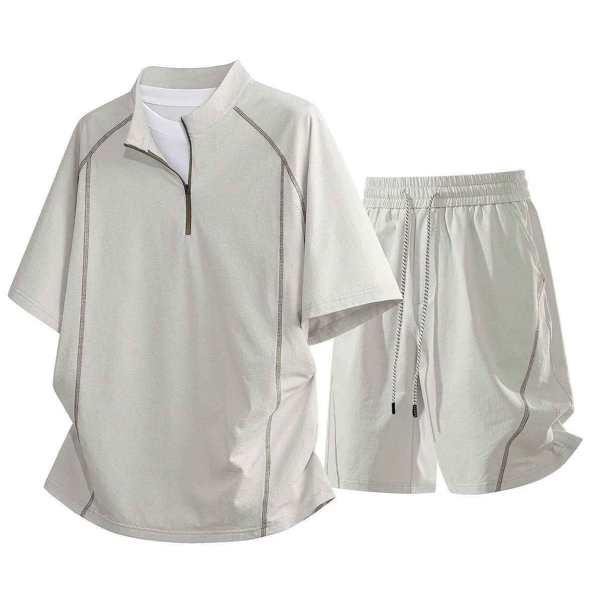 Trajes de tendencia para hombres verano 2026 nuevos deportes casuales con pantalones cortos de mangas cortas guapos de alta calidad.