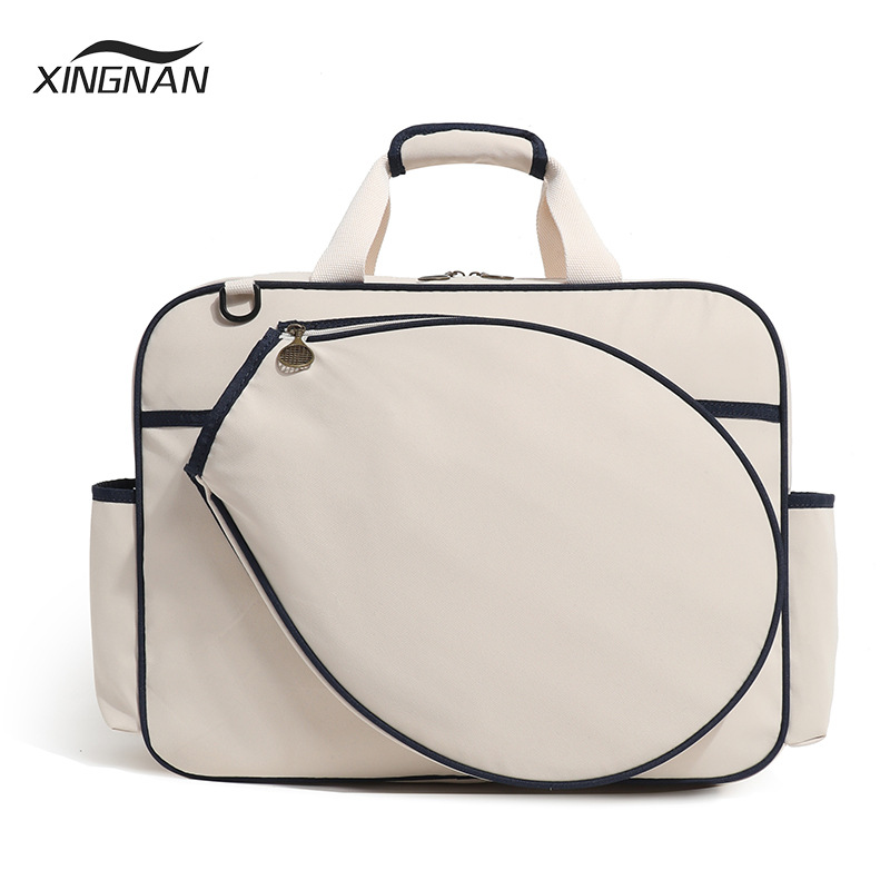 Transfronterizo 2025 nueva bolsa de tenis de mujer portátil de hombro de mano bolso de pelota masculino de gran capacidad bolso de raqueta coreana