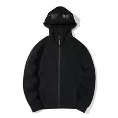 Fashionable European and American Cross-Border Autumn and Winter Personalized Cardigan Hooded Sweatshirt for Men and Women, Couple Style, Round Mirror Design Jacket Wholesale
