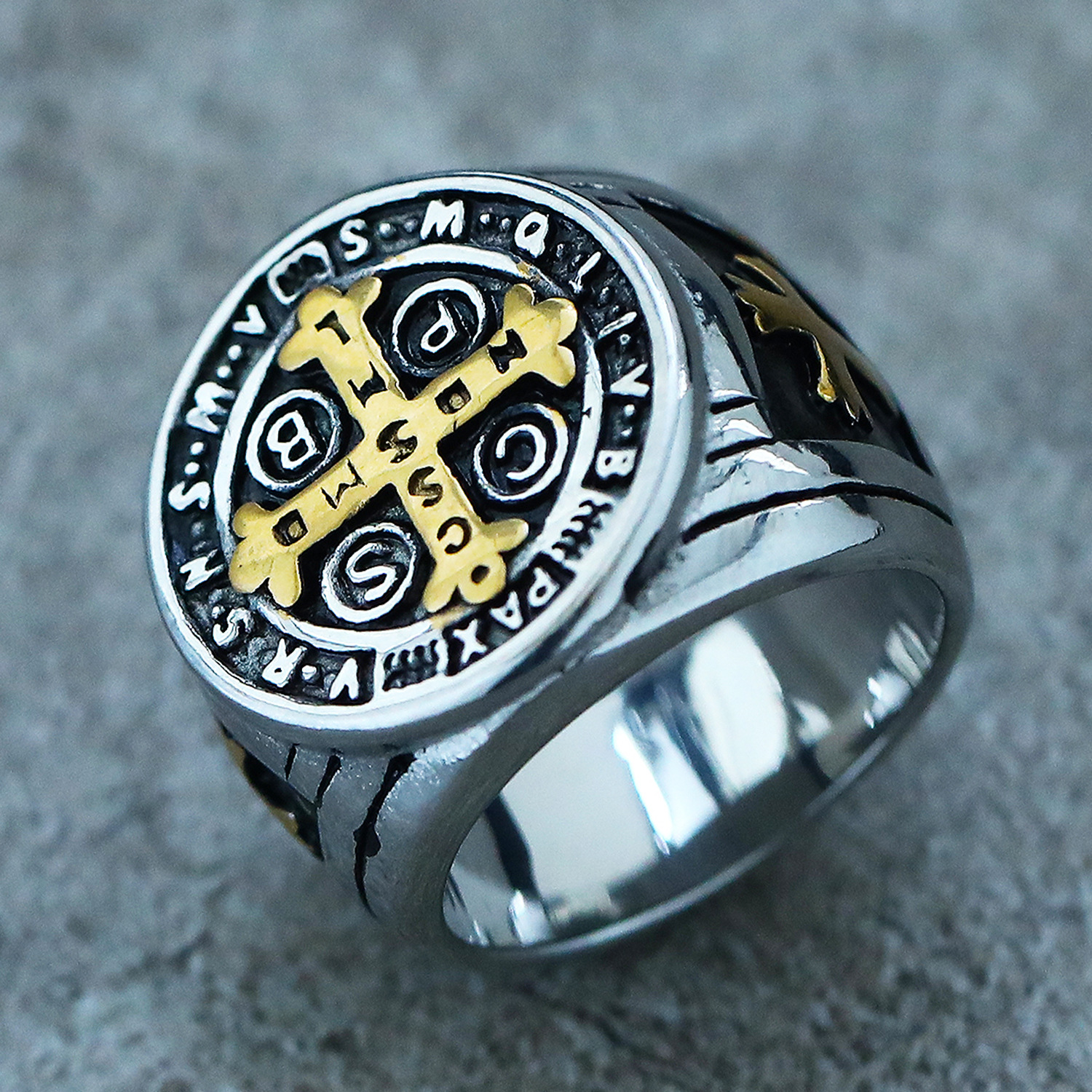 Selo de São Bento Cross Ring 4
