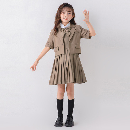Preschool summer uniform set for boys and girls, British style, school uniform for primary school students, class uniform, choir uniform