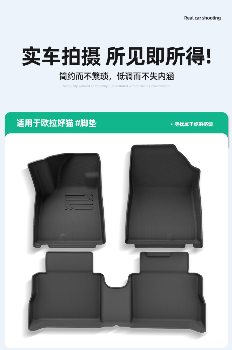 Suitable for 21-25 Models of the Ora Good Cat Car, Custom-Fit Car Mats, Trunk Mat, Fully Environmentally Friendly Tpe Mats