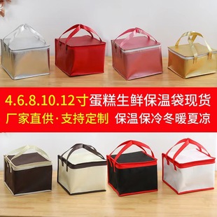 Spot Baking Cake Satchel Insulation Bag Catering Milk Tea Takeaway Insulation Bag Aluminum Foil Insulation Cold Insulation Non-woven Bag