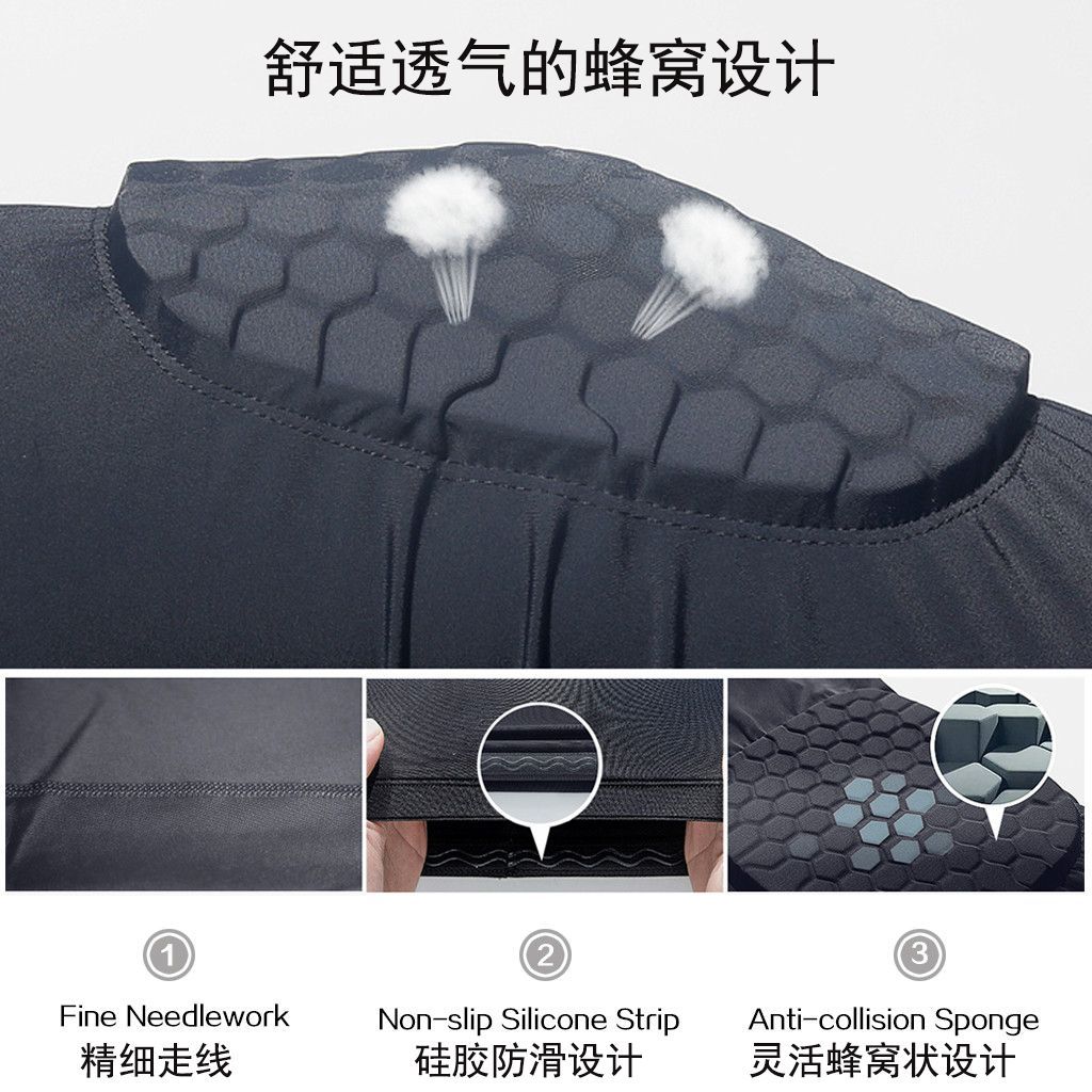 Panal rótula cubierta niños adultos baloncesto resistente a la caída anti-colisión leggings baile transpirable equipo de protección verano Delgado