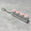Four-button white shell - silicone white cat paw