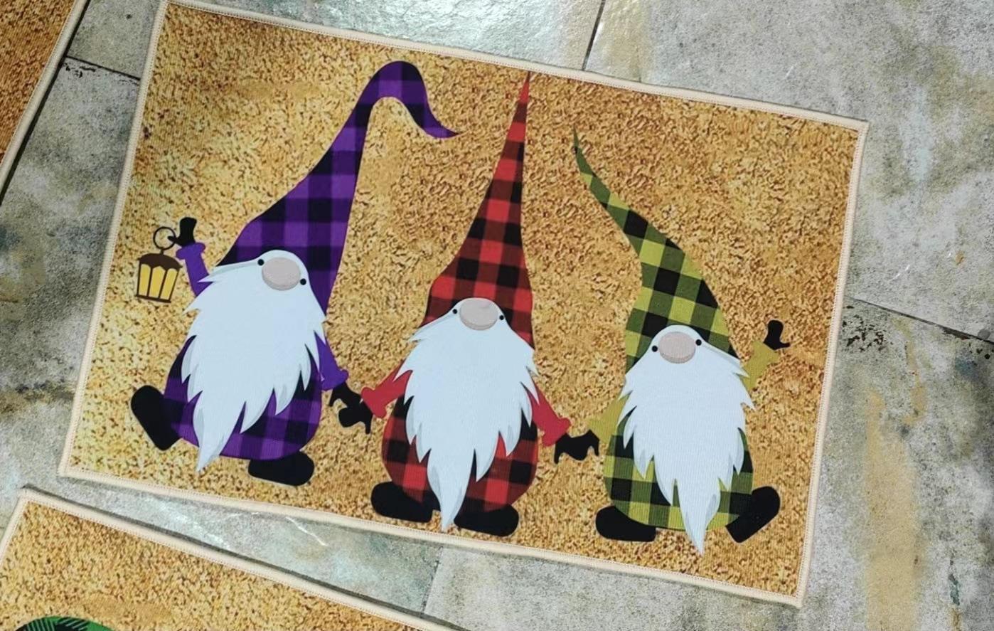 Christmas Cute Cartoon Crystal Velvet Carpet display picture 6