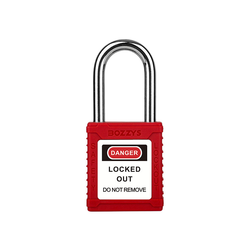 工业安全锁具能量隔离38mm钢制锁梁工程尼龙塑料绝缘挂锁厂家批发