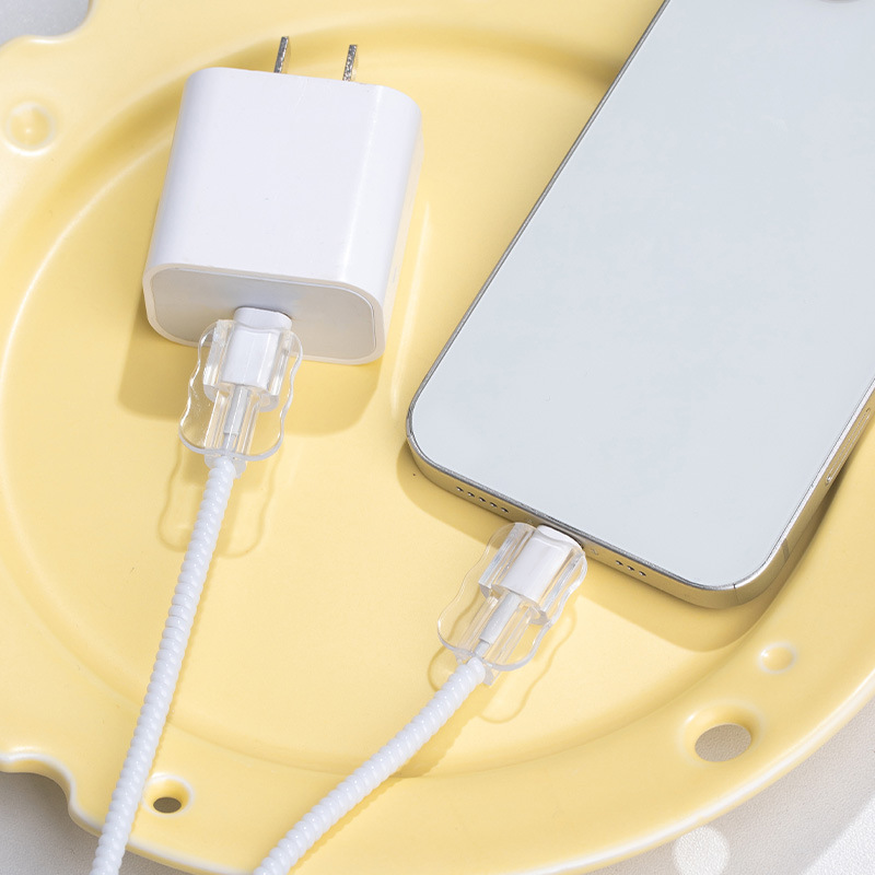 Nuevo material ondulado pinzador de alambre para cable de datos de Apple Lightning cabeza de cable 15 doble tipo-c clip